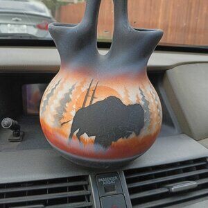 Rustic Navajo Wedding Vase handcrafted with Native American cultural significanc